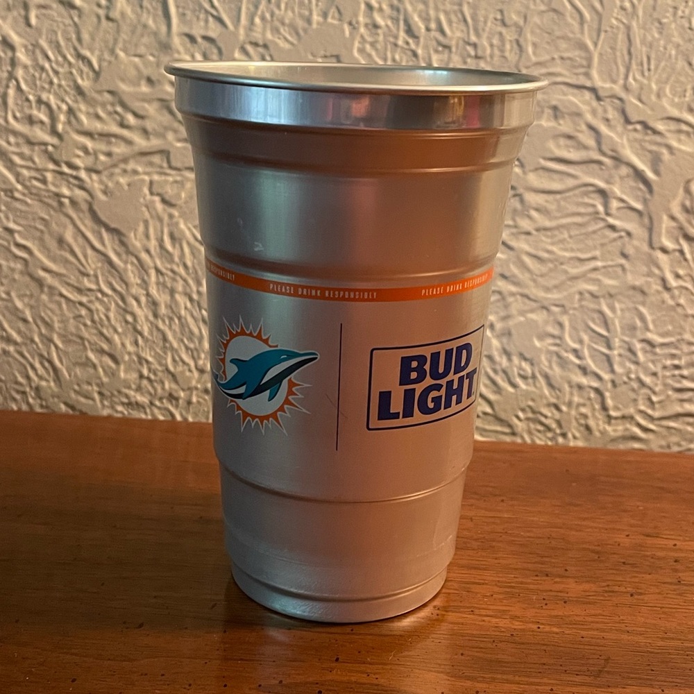 Bud Light Aluminum Cup Miami Dolphins